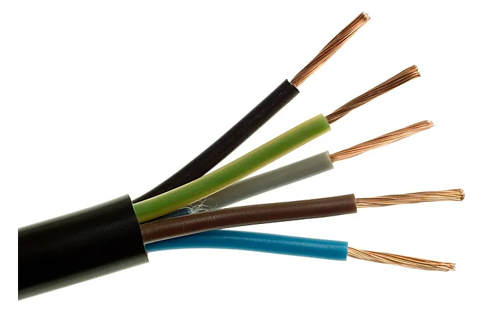 Przewód warsztatowy H05VV-F (OWY) 5x1,0 żo 300/500V czarny KRĄŻEK | 5901259808636 Ełktrim