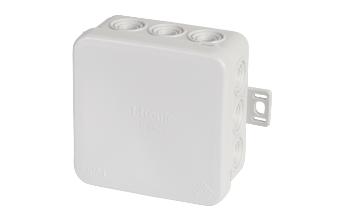 Puszka instalacyjna E125 n/t 75x75x40 rozgałęźna, IP54, szary