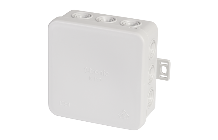 Puszka instalacyjna E113 n/t 85x85x40 rozgałęźna, IP54, szary