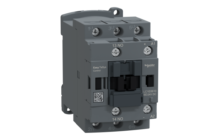 Stycznik mocy TeSys Easy 6A 3P 2,2kW 24V DC 1NO AC-3 | LC1E0610BD Schneider Electric