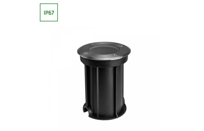 Oprawa najazdowa LUKKA CONNECT GU10 IP67 250V fi110x140 szara okrągła przelotowa | SLIP012015 Wojnarowscy