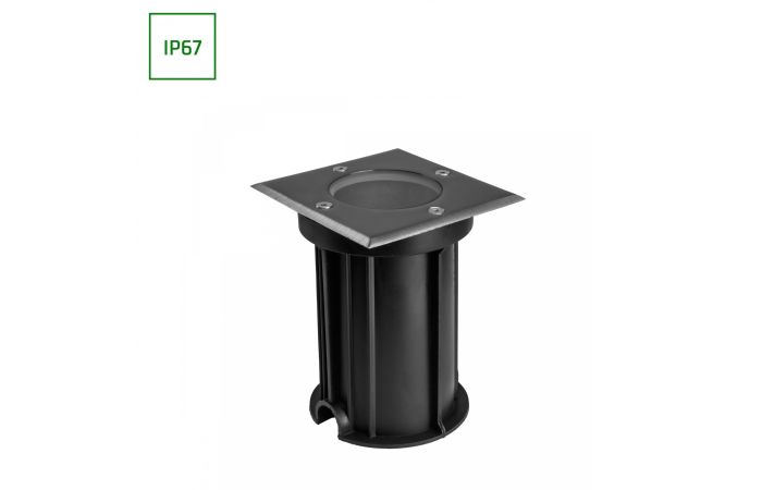Oprawa najazdowa LUKKA CONNECT GU10 IP67 250V 110x110x140 szara kwadratowa przelotowa | SLIP012016 Wojnarowscy
