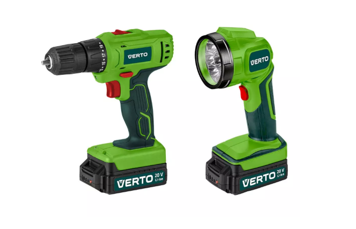 Wiertarko-wkrętarka akumulatorowa 2 x 20V, Li-Ion/1.5Ah, walizka + Latarka | WEG-50G293 Produkty Marketingowe