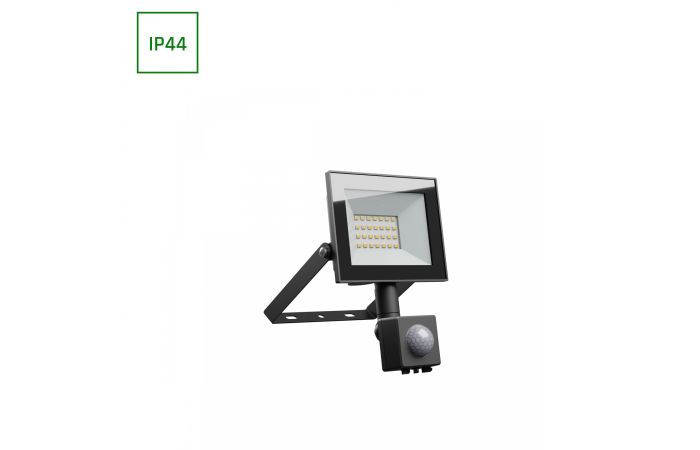 Naświetlacz LED z czujnikiem ruchu NOCTIS LUX 4 20W 1650lm NW 4000K IP44 IK07 PIR czarny | SLI029071NW_CZUJNIK_PW Wojnarowscy