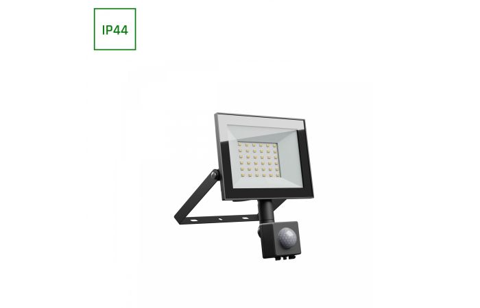 NOCTIS LUX 4 NAŚWIETLACZ 30W NW 230V IP44 141x185x53mm CZARNY czujnik ruchu PIR | SLI029072NW_CZUJNIK_PW Wojnarowscy