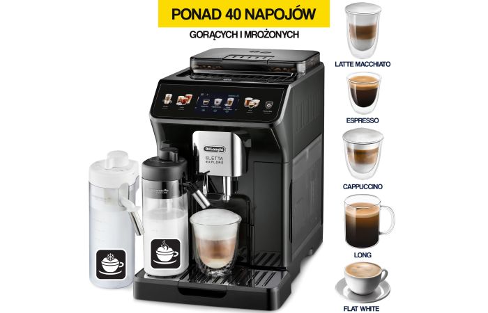 Ekspres DELONGHI Eletta Explore ECAM450.55.G (spienianie mleka na ciepło i zimno) | WEG-1949904 Produkty Marketingowe