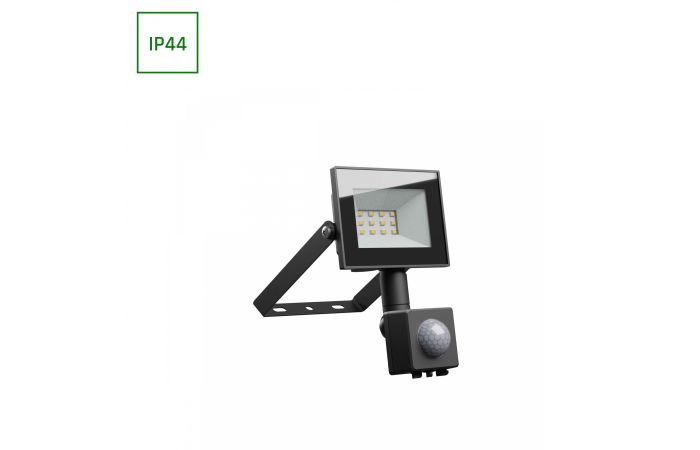 Naświetlacz LED z czujnikiem ruchu NOCTIS LUX 4 10W 750lm NW 4000K IP44 czarny | SLI029070NW_CZUJNIK_PW Wojnarowscy