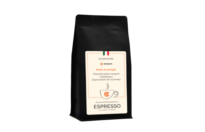 Enexon Espresso &ndash; kawa ziarnista pełna energii, palona specjalnie dla naszych Klient&oacute;w (500g)