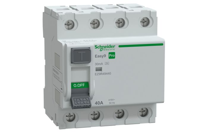 Wyłącznik r&oacute;żnicowoprądowy 4P 40A 30mA typ A, Easy9 Pro EZ9R-40-4-30-A | EZ9R49440 Schneider Electric
