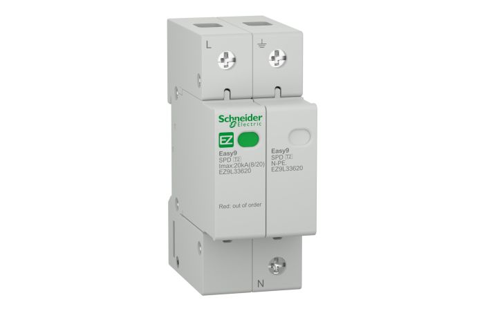 Ogranicznik przepięć 1N-biegunowy Typ 2 20 kA, Easy9 Pro EZ9L20-T2-1N | EZ9L33620 Schneider Electric