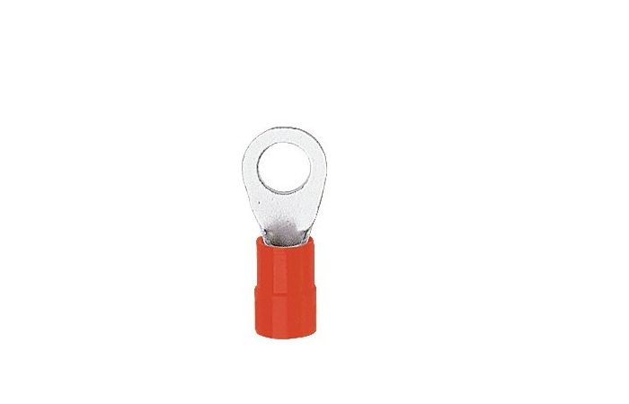 Końcówka oczkowa Cu izolowana KOE 6-10, przekrój: 10mm2, otwór pod śrubę M6 (opak 100szt) | KOE_6-10/100 Erko