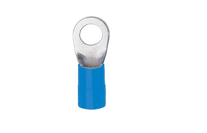 Końcówka oczkowa Cu izolowana KOE 6-2,5, przekrój: 2,5mm2, otwór pod śrubę M6 (opak 100szt) | KOE_6-2,5/100 Erko