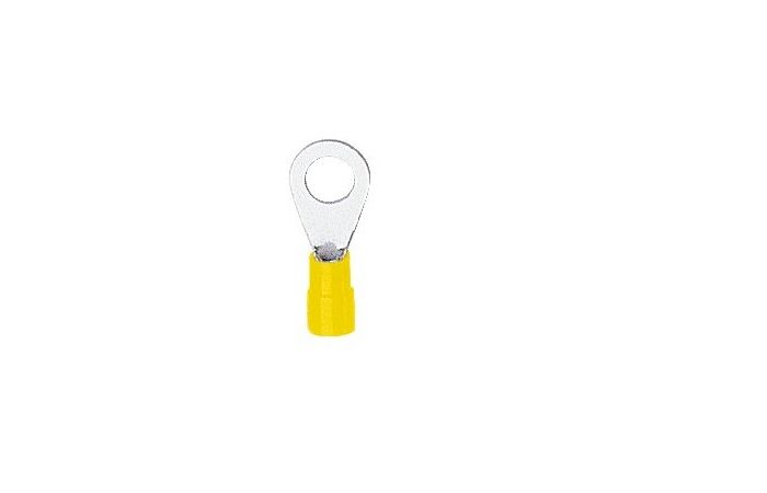 Końcówka oczkowa Cu izolowana KOE 6-6, przekrój: 6mm2, otwór pod śrubę M6 (opak 100szt) | KOE_6-6/100 Erko