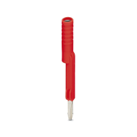 Adapter testowy do wtyków pomiarowych 4mm i złączek szynowych z podziałką od 8,2mm, czerwony | 3032732 Phoenix Contact