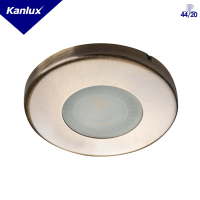Oczko sufitowe MARIN CT-S80-AB IP44/20 okrągły stal kolor mosiądz matowy 1XGx5,3 | 4710 Kanlux