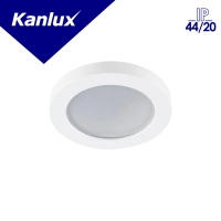 Oczko sufitowe FLINI IP44 DSO-W okrągły stop aluminium kolor biały 1XGx5,3/GU10 | 33123 Kanlux