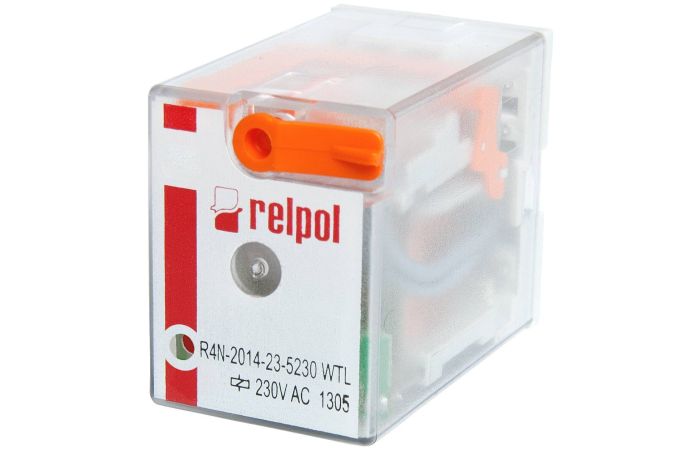 Przekaźnik elektromagnetyczny, przemysłowy 6A 230VAC IP40, R4N-2014-23-5230-WTL | 860414 Relpol