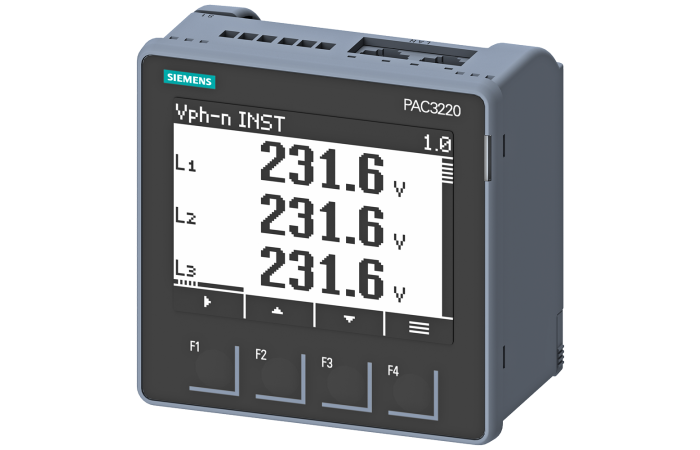 Miernik parametrów sieci wielofunkcyjny SENTRON PAC3220 z liczn. energii, kom.MODBUS TCP/IP (ETHERNE | 7KM3220-0BA01-1DA0 Siemens