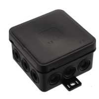 Puszka n/t V5 75x75x41mm IP54 12-wl klik z osłab. czarna elastyczna | 035-05 Viplast