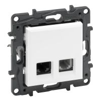 Gniazdo RJ11 + RJ45 Kat. 6 UTP biały NIloe Step | 863156 Legrand