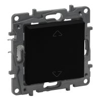 Przycisk sterowania roletami 2-pozycyjny, góra, dół, 6 AX- kolor czarny, Niloe Step | 863543 Legrand