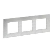 Ramka trzykrotna 3x, szczotkowany aluminium, Niloe Step | 863893 Legrand