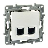 Gniazdo 2xRJ 45 Kat. 6 STP perła, Niloe Selection | 762476 Legrand
