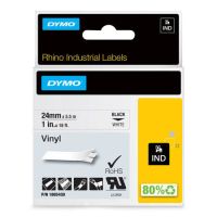 Taśma RHINO winylowa 24mm czarna na białym | 1805430 DYMO