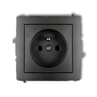 Mechanizm gniazda pojedynczego z/u 2P+Z (przesłony torów prądowych) | 11DGP-1ZP Karlik Elektrotechnik