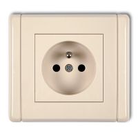 Gniazdo pojedyncze z/u 2P+Z (przesłony torów prądowych) | 1FGP-1zp Karlik Elektrotechnik