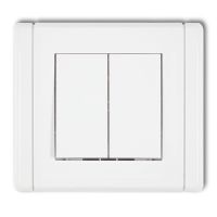 Łącznik p/t świecznikowy FWP-2, IP20, IP44, 10AX 250V, biały, FLEXI | FWP-2 Karlik Elektrotechnik