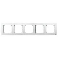 Ramka pięciokrotna produkt zawiera szkło fosforanowo-srebrowe R-5GA/00 biały AS antybakteryjny | R-5GA/00 Ospel