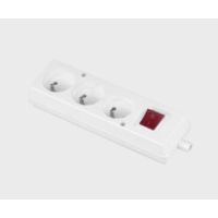 Gniazdo GN-370WS 3x2P+Z z wył. 16A 250V rozbieralne białe | 000635 Plastrol