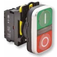 Podwójny przycisk WŁ-WYŁ, I-O, zielony+czerwony podświetlany | NYG3-DL1 Tracon