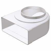kolano łączn.220x90/125mm mimośrod.bia | 951 VENTS GROUP SPÓŁKA Z
