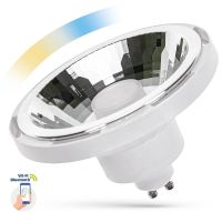 Lampa LED AR111 GU10 10W 850lm 2700-6500K CCT+DIM SMD 230V 30ST Wi-Fi/BT Spectrum SMART Tuya biała | WOJ+14512 Wojnarowscy