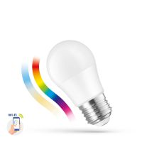 Lampa LED 5W 520lm RGBW+CCT+DIM E27 230V Wi-Fi/BT Spectrum SMART Tuya kulka matowa | WOJ+14515 Wojnarowscy