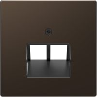 Płytka centralna Merten 2xRJ45, mocca metalik | MTN4522-6052 Schneider Electric