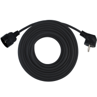 Przedłużacz 1x gniazda z/u 2P+Z OW 3x1,5, przewód 25m czarny | PS-1025G-1,5 Elgotech
