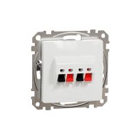 Gniazdo głośnikowe podwójne, białe, Sedna Design & Elements | SDD111411 Schneider Electric