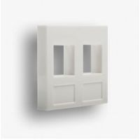 Adapter 45x45 2xRJ45,12, biały | FU/FA-644-8MP Emiternet