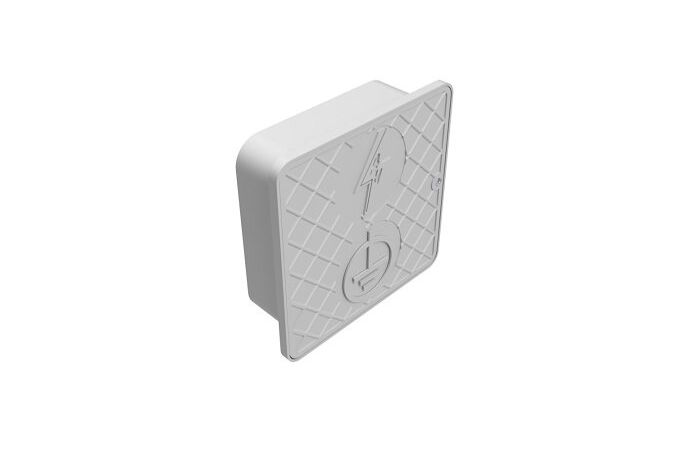 Skrzynka kontrolna ścienna 150x150x55mm, szary, tworzywo | AH30040S AH Hardt