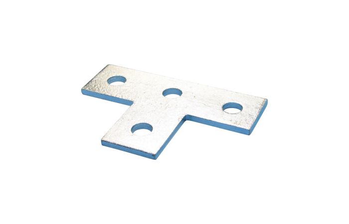 Płytka płaska z czterema otworami, w kształcie litery T, stal, HD, 138mmx90 m, ZE108 | 313080 Erico