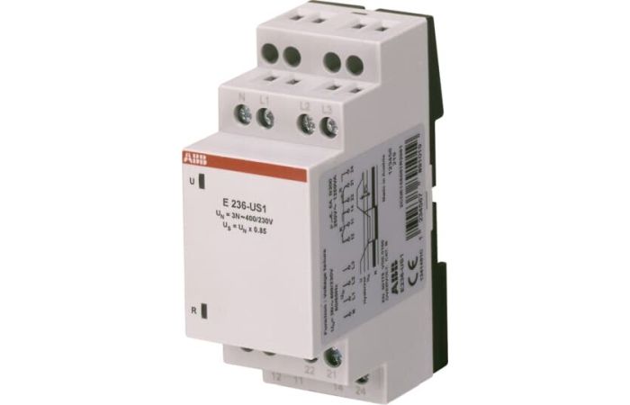 Przekaźnik podnapięciowy 3f+N, 2 styki c/o, stały próg, pro M compact, E236-US1 | 2CDE165000R2001 ABB