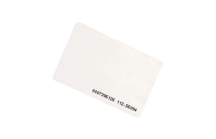 Karta RFID 125kHz 0,8mm z numerem (8H10D+W24A), laminowana, biała | EMC-02 GDE Polska
