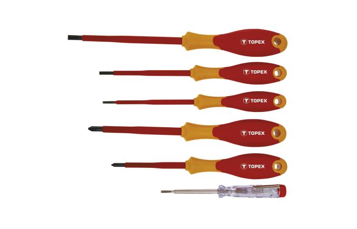 Wkrętaki NE kpl.5cz.+próbnik 1000V | 39D150 TOPEX