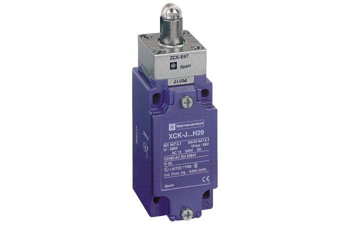 Wyłącznik krańcowy XCKJ trzpień z rolką stalową wzmoznioną 1NC+1NO migowe M20 | XCKJ167H29 Telemecanique Sensors