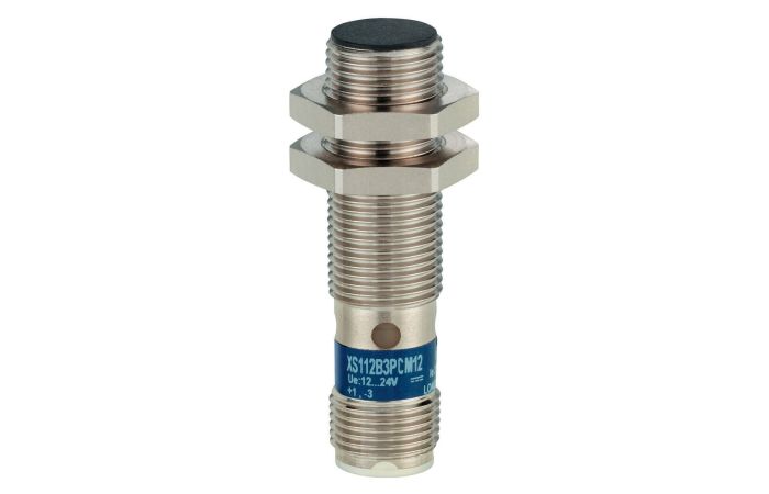 Czujnik indukcyjny XS1 M12 L50mm mosiądz Sn 4mm, 12-24VDC M12, XS1 M12 | XS112B3PAM12 Telemecanique Sensors