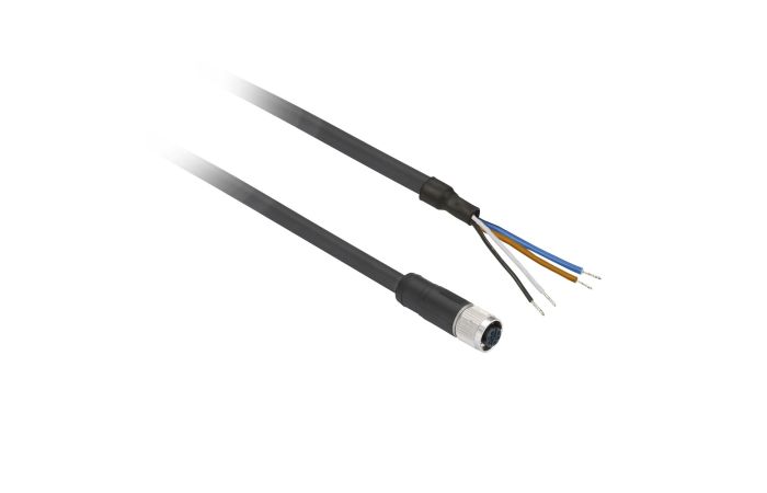 Przewód ze złączem żeńskim M12 4-pinowe proste z kablem (2m) | XZCP1141L2 Telemecanique Sensors