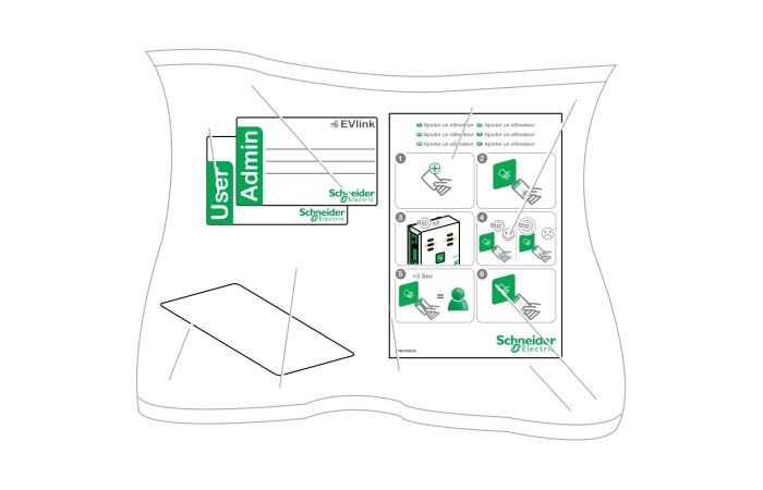 Zestaw (10szt) kart RFID do EVLINK | EVP1BNS Schneider Electric